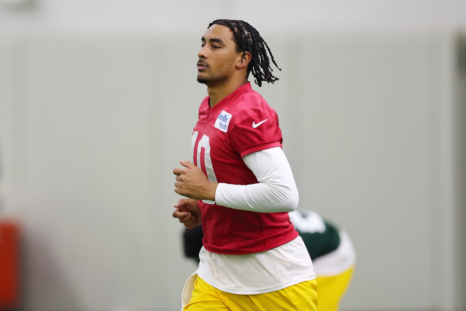 GREEN BAY, WISCONSIN - JUNE 04: Jordan Love #10 of the Green Bay Packers participates in drills during the Green Bay Packers Minicamp at Ray Nitschke Field on June 04, 2024 in Green Bay, Wisconsin.  (Photo by Stacy Revere/Getty Images)