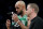 Boston, MA - June 17: Boston Celtics guard Derrick White walks to the bench after hitting his face on the court during the second quarter in Game 5 of the 2024 NBA Finals. (Photo by Barry Chin/The Boston Globe via Getty Images)