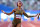 EUGENE, OREGON - JUNE 22: Sha'Carri Richardson reacts after competing in the women's 100 meter dash semi-final on Day Two of the 2024 U.S. Olympic Team Track & Field Trials at Hayward Field on June 22, 2024 in Eugene, Oregon. (Photo by Patrick Smith/Getty Images)