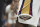 INDIANAPOLIS, IN - FEBRUARY 28: A detailed view of the New Orleans Pelicans logo during the game against the Indiana Pacers on February 28, 2024 at Gainbridge Fieldhouse in Indianapolis, Indiana. NOTE TO USER: User expressly acknowledges and agrees that, by downloading and or using this Photograph, user is consenting to the terms and conditions of the Getty Images License Agreement. Mandatory Copyright Notice: Copyright 2024 NBAE (Photo by Jeff Dean/NBAE via Getty Images)