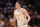 DETROIT, MICHIGAN - MARCH 29: Dalton Knecht #3 of the Tennessee Volunteers reacts during the second half against the Creighton Bluejays in the Sweet 16 round of the NCAA Men's Basketball Tournament at Little Caesars Arena on March 29, 2024 in Detroit, Michigan. (Photo by Gregory Shamus/Getty Images)