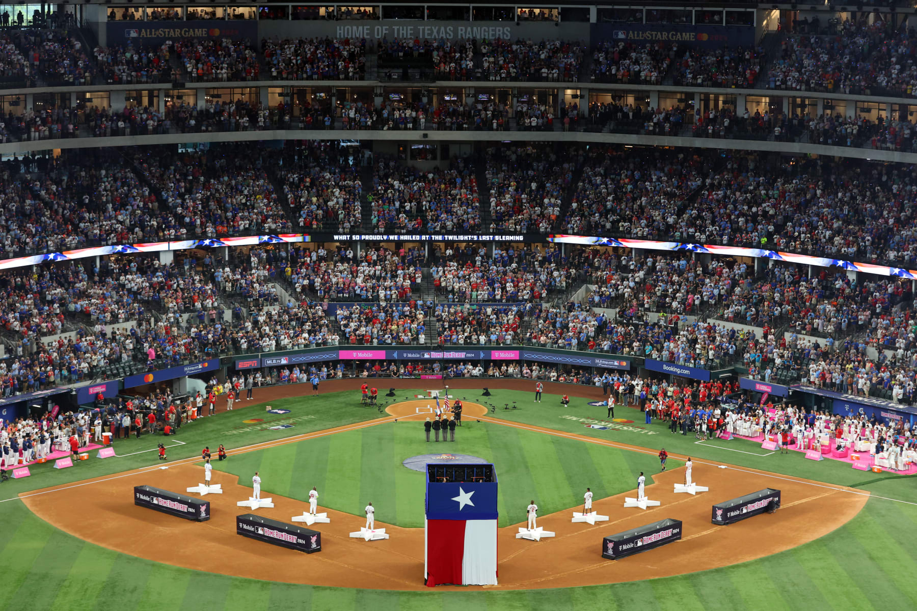 ARLINGTON, TEXAS - JULY 15: A general view of the stadium during the T-Mobile Home Run Derby at Globe Life Field on July 15, 2024 in Arlington, Texas. (Photo by Richard Rodriguez/Getty Images)