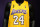 Kobe Bryant's game jersey worn during Game 1 of the 2009 NBA Finals is on display at 'Sports Week' auctions at Sotheby's in New York City on April 4, 2024. (Photo by TIMOTHY A. CLARY / AFP) (Photo by TIMOTHY A. CLARY/AFP via Getty Images)