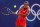 PARIS, FRANCE - JULY 28: Leylah Fernandez of Team Canada plays a backhand against Karolina Muchova of Team Czechia during the Women’s Singles first round match on day two of the Olympic Games Paris 2024 at Roland Garros on July 28, 2024 in Paris, France. (Photo by Matthew Stockman/Getty Images)