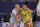 US' #09 Hailey van Lith (L) tries to block Australia's #04 Alex Wilson in the women's pool round 3x3 basketball game between the USA and Australia during the Paris 2024 Olympic Games at La Concorde in Paris on August 1, 2024. (Photo by David GRAY / AFP) (Photo by DAVID GRAY/AFP via Getty Images)