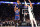 NEW YORK, NY - NOVEMBER 8: Jalen Brunson #11 of the New York Knicks shoots a three point basket over defender Victor Wembanyama #1 of the San Antonio Spurs during the game on November 8, 2023 at Madison Square Garden in New York City, New York. NOTE TO USER: User expressly acknowledges and agrees that, by downloading and or using this photograph, User is consenting to the terms and conditions of the Getty Images License Agreement. Mandatory Copyright Notice: Copyright 2023 NBAE (Photo by Brian Babineau/NBAE via Getty Images)