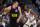 DENVER, COLORADO - MARCH 27: Nikola Jokic #15 of the Denver Nuggets is guarded by Kevin Durant #35 of the Phoenix Suns during the first quarter at Ball Arena on March 27, 2024 in Denver, Colorado. NOTE TO USER: User expressly acknowledges and agrees that, by downloading and or using this photograph, User is consenting to the terms and conditions of the Getty Images License Agreement. (Photo by Matthew Stockman/Getty Images)