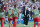 PARIS, FRANCE - AUGUST 10: Team United States head coach Emma Hayes celebrates after Team United States' Mallory Swanson #9 (not pictured) scores her team's first goal during the Women's Gold Medal match between Brazil and the United States of America at the Paris 2024 Olympic Games at Parc des Princes on August 10, 2024 in Paris, France. (Photo by Carl Recine/Getty Images)