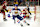 MONCTON, CANADA - MARCH 23:Caleb Desnoyers #18 of the the Moncton Wildcats scores a goal on Antoine Keller #31 of the Acadie-Bathurst Titan during the second period at Avenir Centre on March 23, 2024 in Moncton, Canada. (Photo by Dale Preston/Getty Images)