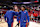 LAS VEGAS, NV - JULY 16: Jacob Toppin #00 of the New York Knicks enters the court before the game at the Thomas & Mack Center on July 16, 2024 in Las Vegas, Nevada. NOTE TO USER: User expressly acknowledges and agrees that by downloading and/or using this photograph, user agrees to the terms of the Getty Images License Agreement. Mandatory Copyright Notice: Copyright 2024 NBAE (Photo by Stephen Gosling/NBAE via Getty Images)