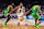 PITTSBURGH, PENNSYLVANIA - MARCH 21: Collin Murray-Boyles #30 of the South Carolina Gamecocks dribbles towards the basket as Keeshawn Barthelemy #9 and Kario Oquendo #0 of the Oregon Ducks defend in the first halaf in the first round of the NCAA Men's Basketball Tournament at PPG PAINTS Arena on March 21, 2024 in Pittsburgh, Pennsylvania. (Photo by Joe Sargent/Getty Images)