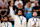 PARIS, FRANCE - AUGUST 11: Silver medalist Guerschon Yabusele of Team France celebrate on the podium during the Men's basketball medal ceremony on day fifteen of the Olympic Games Paris 2024 at the Bercy Arena on August 11, 2024 in Paris, France. (Photo by Tom Weller/VOIGT/GettyImages)