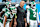 CHARLOTTE, NORTH CAROLINA - AUGUST 17: Head coach Robert Saleh of the New York Jets looks on before their preseason game against the Carolina Panthers at Bank of America Stadium on August 17, 2024 in Charlotte, North Carolina. (Photo by Grant Halverson/Getty Images)