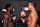 LAS VEGAS, NEVADA - AUGUST 23: (L-R) Opponents Jared Cannonier and Caio Borralho of Brazil face off during the UFC Fight Night weigh-in at UFC APEX on August 23, 2024 in Las Vegas, Nevada. (Photo by Chris Unger/Zuffa LLC)