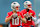 Foxborough, MA - July 24: New England Patriots QBs Drake Maye and Jacoby Brissett participate in a passing drill. (Photo by John Tlumacki/The Boston Globe via Getty Images)