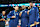 Gold medallists (From L) USA's #04 Stephen Curry, USA's #06 LeBron James and USA's #07 Kevin Durant pose after the men's Gold Medal basketball match between France and USA during the Paris 2024 Olympic Games at the Bercy Arena in Paris on August 10, 2024. (Photo by Damien MEYER / AFP) (Photo by DAMIEN MEYER/AFP via Getty Images)