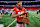 ATHENS, GEORGIA - AUGUST 31: Carson Beck #15 of the Georgia Bulldogs holds the old leather helmet trophy after the 34-3 victory over the Clemson Tigers in the Aflac Kickoff Game at Mercedes-Benz Stadium on August 31, 2024 in Atlanta, Georgia. (Photo by Todd Kirkland/Getty Images)