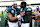 Eagles QB Jalen Hurts (left) and WR A.J. Brown (right)