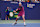 Britain's Jack Draper plays a return to Australia's Alex de Minaur during their men's quarterfinals match on day ten of the US Open tennis tournament at the USTA Billie Jean King National Tennis Center in New York City, on September 4, 2024. (Photo by TIMOTHY A. CLARY / AFP) (Photo by TIMOTHY A. CLARY/AFP via Getty Images)