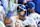 KANSAS CITY, MO - AUG 10: Kansas City Royals first baseman Salvador Perez (13) celebrates as he is congratulated by teammates after scoring during an MLB game between the St. Louis Cardinals and the Kansas City Royals on August 10, 2024, at Kauffman Stadium, Kansas City, MO.. (Photo by Keith Gillett/Icon Sportswire via Getty Images)