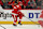 DETROIT, MI - MARCH 14: Detroit Red Wings defenseman Jake Walman (96) moves with the puck along the boards during the game between the Detroit Red Wings and the Arizona Coyotes Thursday March 14, 2024 at Little Caesars Arena in Detroit, MI. (Photo by Steven King/Icon Sportswire via Getty Images)
