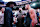 From left, UFC champions Jon Jones and Alex Pereira have a conversation at UFC 306.