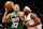 Boston Celtics' forward #27 Jordan Walsh fights for the ball with Denver Nuggets' guard #27 Jamal Murray during the NBA Preseason game between the Boston Celtics and the Denver Nuggets at the Etihad Arena in Abu Dhabi on October 6, 2024. (Photo by Fadel Senna / AFP) (Photo by FADEL SENNA/AFP via Getty Images)