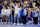 LEXINGTON, KENTUCKY - OCTOBER 11: Mark Pope the Head coach of the Kentucky Wildcats (left) with former Kentucky Head Coach (right) Rick Pitino during Kentucky's Big Blue Madness at Rupp Arena on October 11, 2024 in Lexington, Kentucky. (Photo by Andy Lyons/Getty Images)