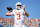 DALLAS, TEXAS - OCTOBER 12: Quinn Ewers #3 of the Texas Longhorns warms up prior to a game against the Oklahoma Sooners at Cotton Bowl Stadium on October 12, 2024 in Dallas, Texas. (Photo by Alex Slitz/Getty Images)