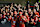 (Center, left) Ferrari Monaco driver Charles Leclerc, Spanish Ferrari driver Carlos Sainz Jr. and French Ferrari team principal Frederic Vasseur celebrate with teammates Leclerc's victory in the Formula 1 US Grand Prix at the Circuit of the Americas in Austin, Texas . October 20, 2024 (Photo by Patrick T. FALLON/AFP) (Photo by PATRICK T. FALLON/AFP via Getty Images)