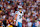 LANDOVER, MARYLAND - OCTOBER 20: Andy Dalton #14 of the Carolina Panthers reacts after throwing a pick six against the Washington Commanders during the first quarter at Northwest Stadium on October 20, 2024 in Landover, Maryland. (Photo by Patrick Smith/Getty Images)