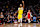 TORONTO, CANADA - NOVEMBER 01: D'Angelo Russell #1 of the Los Angeles Lakers reacts after hitting a shot against the Toronto Raptors in the second half of their NBA game at Scotiabank Arena on November 1, 2024 in Toronto, Canada . NOTE TO USER: User expressly acknowledges and agrees that by downloading and or using this photo, User agrees to the terms and conditions of the Getty Images License Agreement. (Photo by Cole Burston/Getty Images)