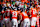 DENVER, CO - OCTOBER 27: Quarterback Bo Nix #10 of the Denver Broncos huddles with the offense during the second quarter against the Carolina Panthers at Empower Field at Mile High on October 27, 2024 in Denver, Colorado. (Photo by Justin Edmonds/Getty Images)