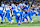 DETROIT, MI - OCTOBER 27: Detroit Lions quarterback Jared Goff (16) hands off to Detroit Lions running back David Montgomery (5) during the Detroit Lions versus the Seattle Seahawks game on Monday October 27, 2024 at Ford Field in Detroit, MI. (Photo by Steven King/Icon Sportswire via Getty Images)