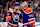 EDMONTON, CANADA OCTOBER 25: Connor McDavid #97 and Stuart Skinner #74 of the Edmonton Oilers celebrate a victory over the Pittsburgh Penguins after the game at Rogers Place on October 15, 2024, in Edmonton, Alberta, Canada. (Photo by Leila Devlin/Getty Images)