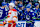 VANCOUVER, CANADA - NOVEMBER 12: Elias Pettersson #40 of the Vancouver Canucks celebrates scoring as Mikael Backlund #11 of the Calgary Flames skates by during the second period at Rogers Arena on November 12, 2024 in Vancouver, British Columbia, Canada. (Photo by Derek Cain/Getty Images)