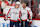 SUNRISE, FL - FEBRUARY 08: Dylan Strome #17 and Alex Ovechkin #8 of the Washington Capitals talk prior to the game against the Florida Panthers at the Amerant Bank Arena on February 8, 2024 in Sunrise, Florida. (Photo by Joel Auerbach/Getty Images)