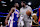 PHOENIX, ARIZONA - NOVEMBER 04: Joel Embiid #21 of the Philadelphia 76ers talks with Tyrese Maxey #0 during a time out during the game against the Phoenix Suns at Footprint Center on November 04, 2024 in Phoenix, Arizona. The Suns defeated the 76ers 118-116. NOTE TO USER: User expressly acknowledges and agrees that, by downloading and or using this photograph, User is consenting to the terms and conditions of the Getty Images License Agreement.  (Photo by Chris Coduto/Getty Images)