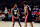 Jalen Haralson, #10 and Koa Peat, #4 of the United States of America (USA) in action during the FIBA U17 Basketball World Cup - Turkiye 2024 Final match between Italy and the United States of America (USA) at Sinan Erdem Dome in Istanbul, Turkey on July 7, 2024. (Photo by Altan Gocher / Hans Lucas / Hans Lucas via AFP) (Photo by ALTAN GOCHER/Hans Lucas/AFP via Getty Images)