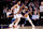 PHOENIX, ARIZONA – NOVEMBER 27: Kevin Durant #35 of the Phoenix Suns posts up against Ben Simmons #10 of the Brooklyn Nets during the first half at the Footprint Center on November 27, 2024 in Phoenix, Arizona. NOTE TO USER: User expressly acknowledges and agrees that by downloading and/or using this photograph, User is agreeing to the terms and conditions of the Getty Images License Agreement. (Photo by Chris Coduto/Getty Images)