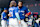 TORONTO, ON - JULY 2: Vladimir Guerrero Jr. #27 and Bo Bichette #11 of the Toronto Blue Jays hug in the dugout before playing the Houston Astros in their MLB game at the Rogers Centre on July 2, 2024 in Toronto, Ontario, Canada. (Photo by Mark Blinch/Getty Images)