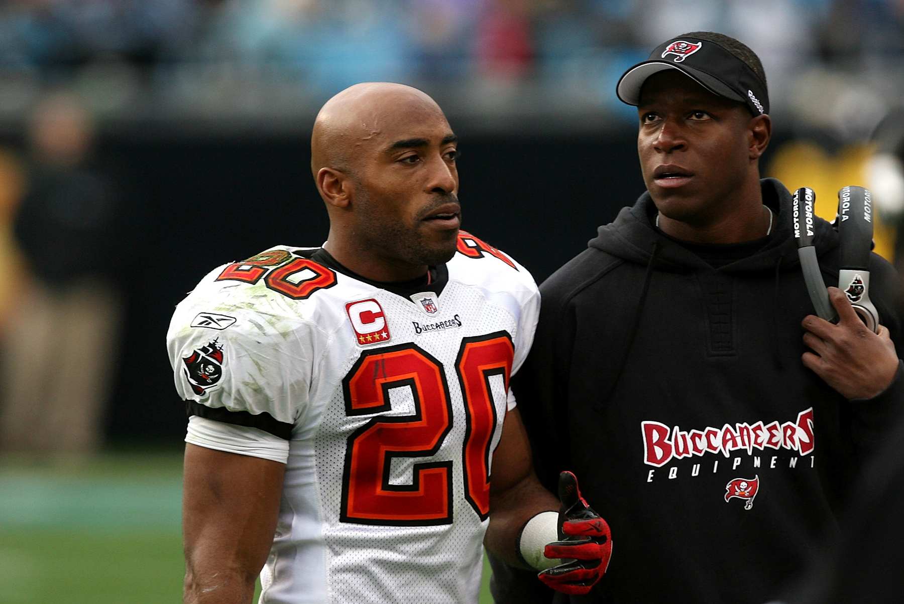 Football Football Ronde Barber and current Falcons head coach Raheem Morris