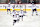 CALGARY, AB - DECEMBER 03: Columbus Blue Jackets players wear jerseys in a tribute to the late Johnny Gaudreau during warm up before an NHL game against the Calgary Flames on December 3, 2024, at the Scotiabank Saddledome in Calgary, AB. (Photo by Brett Holmes/Icon Sportswire via Getty Images)