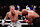 ARLINGTON, TEXAS - NOVEMBER 15: (L-R) Jake Paul and Mike Tyson fight during LIVE On Netflix: Jake Paul vs. Mike Tyson at AT&T Stadium on November 15, 2024 in Arlington, Texas. (Photo by Al Bello/Getty Images for Netflix © 2024)