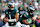 PHILADELPHIA, PENNSYLVANIA - DECEMBER 8: Jalen Hurts #1 and Saquon Barkley #26 of the Philadelphia Eagles in action against the Carolina Panthers at Lincoln Financial Field on December 8, 2024 in Philadelphia, Pennsylvania. (Photo by Mitchell Leff/Getty Images)