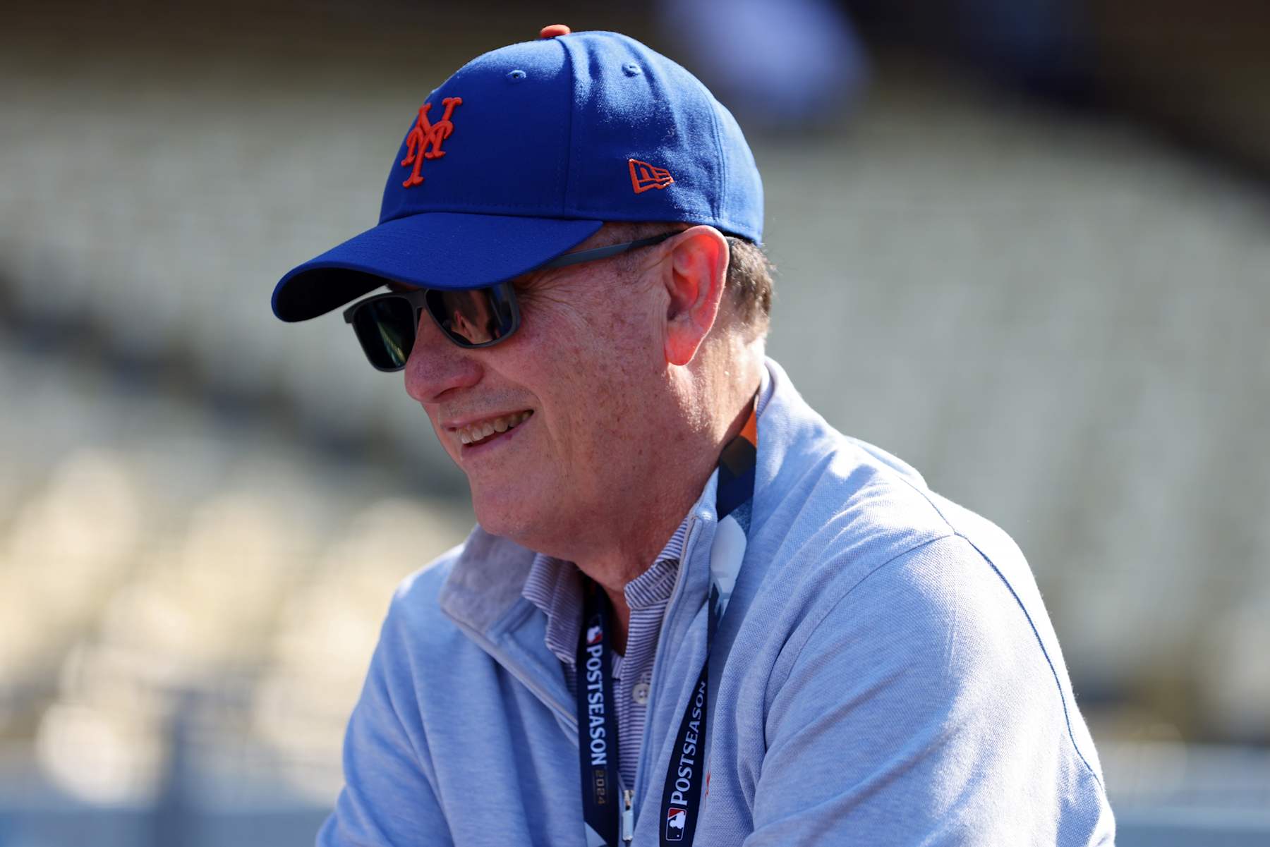 LOS ANGELES, CALIFORNIA - OCTOBER 13: New York Mets owner Steve Cohen looks on before Game One of the Championship Series between the New York Mets and Los Angeles Dodgers at Dodger Stadium on October 13, 2024 in Los Angeles, California. (Photo by Katelyn Mulcahy/Getty Images)
