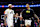 DETROIT, MICHIGAN - DECEMBER 19: Jordan Clarkson #00 of the Utah Jazz high-fives John Collins #20 during the third quarter of a game against the Detroit Pistons at Little Caesars Arena on December 19, 2024 in Detroit, Michigan. NOTE TO USER: User expressly acknowledges and agrees that, by downloading and or using this photograph, User is consenting to the terms and conditions of the Getty Images License Agreement. (Photo by Mike Mulholland/Getty Images)