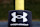 View of Under Armour logo on a goal post