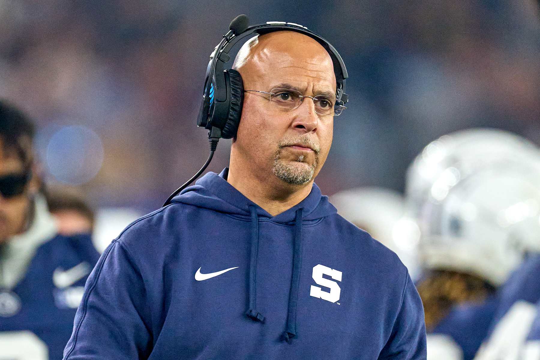 Football Football GLENDALE, ARIZONA - DECEMBER 31: Penn State Nittany Lions head coach James Franklin looks on in action during the 2024 Vrbo Fiesta Bowl between the Penn State Nittany Lions and Boise State Broncos at State Farm Stadium on December 31, 2024 in Glendale, Arizona. (Photo by Robin Alam/ISI Photos/Getty Images)