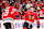 CHICAGO, ILLINOIS - JANUARY 05: Connor Bedard #98 of the Chicago Blackhawks celebrates after assisting a goal by Tyler Bertuzzi #59 against the New York Rangers during the first period at the United Center on January 05, 2025 in Chicago, Illinois. (Photo by Michael Reaves/Getty Images)